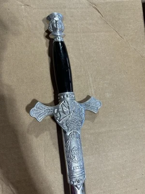 Vintage Ornate Knights of Columbus Masonic Decorated Ceremonial Sword & Scabbard - Image 1 of 4