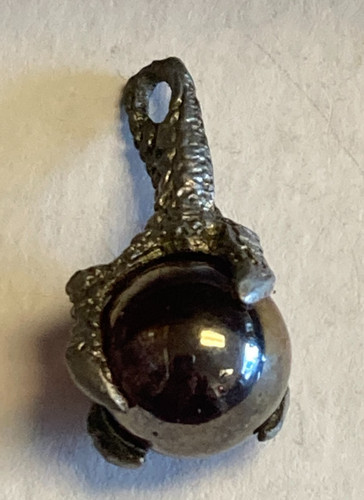 Dragon Claw Pendant Holding A Red Orb