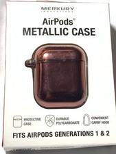 AirPod Gen 1  2 Polycarbonate Metallic Carry Case Red Open Box W/Hook