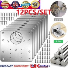 Metal Repair Fixing Door Hinge Cupboard Plate With Screws For Kitchen Cabinet