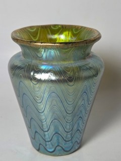VASO IN VETRO ARTISTICO LOETZ? Ex colore e iridescenza! 4 pollici senza prezzo di riserva