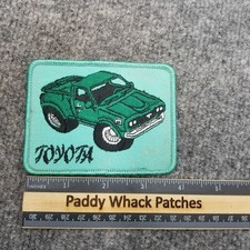 Vintage Toyota Truck Patch Green Car Auto 70s 80s Offroad Pickup Camping Stained