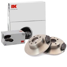 NK Set Bremsscheiben Voll hinten + Bremsbeläge für Peugeot 207 CC 2008 I Citroën