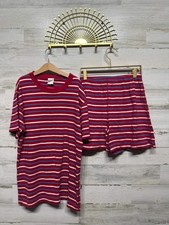 Hanna Andersson Organic Cotton Striped Shorts Pajama Set - Adult Unisex Size Sma