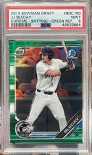 2019 Bowman Chrome Draft Green Refractor J.J. Bleday 1ST RC /99 PSA 9 Mint