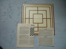 Spielbrett  Dame / M&uuml;hle mit Beschreibung     G