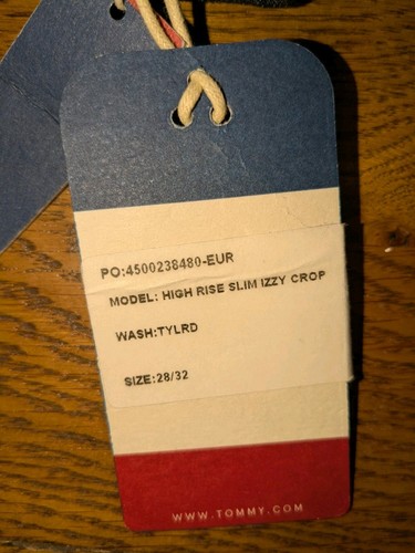 Tommy Hilfiger Denim Blue ‘Izzy High Rise Slim Crop’ Womens Jeans W28 L32 BNWT - Picture 3 of 4