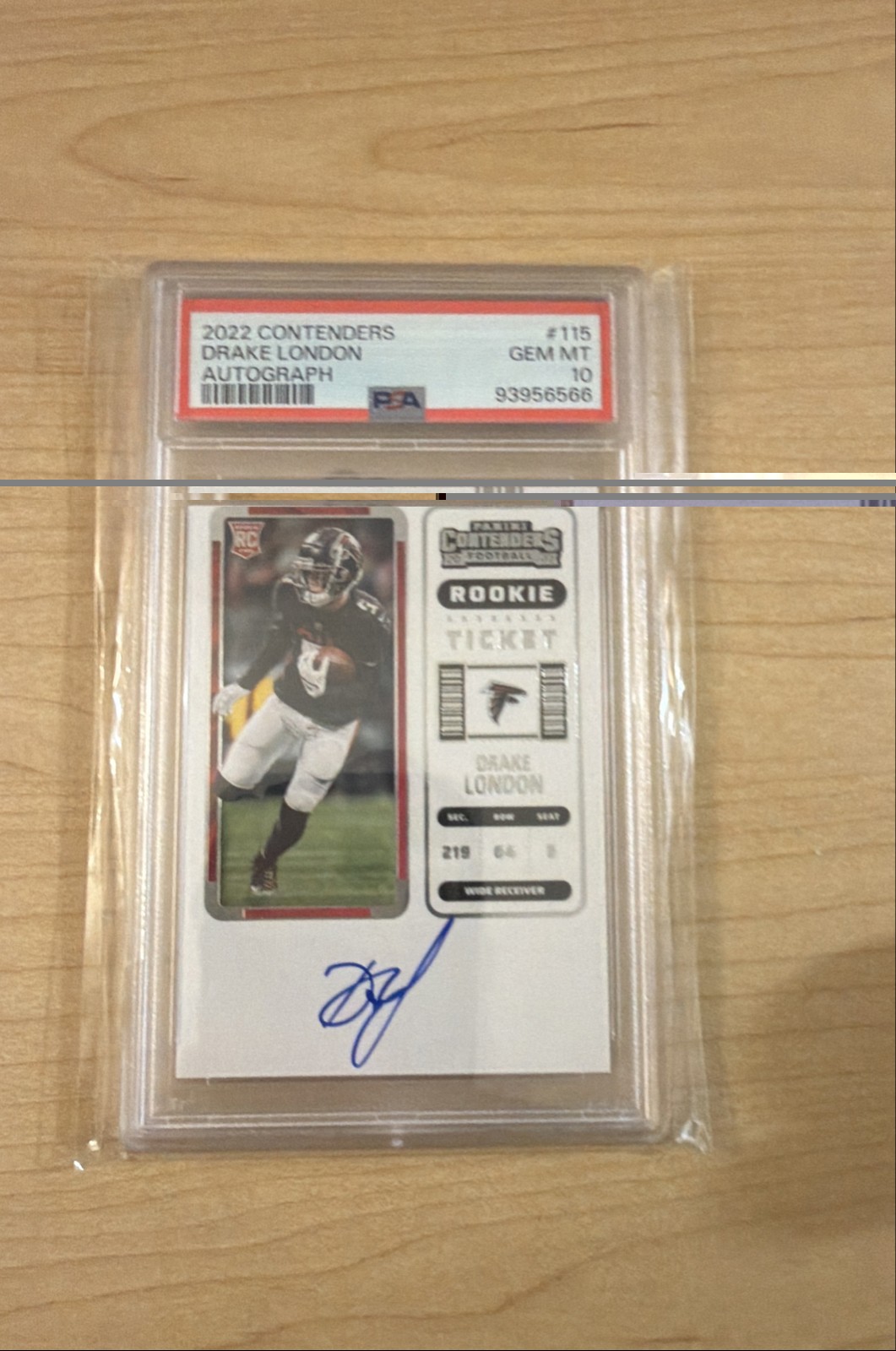 2022 Panini Contenders - Rookie Ticket RPS Drake London #115 (AU, RC)