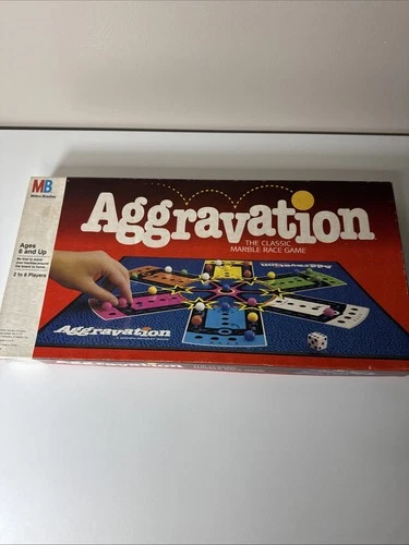 VTG 1989 Aggravation Board Game Classic Family Milton Bradley (For Parts) Incomp