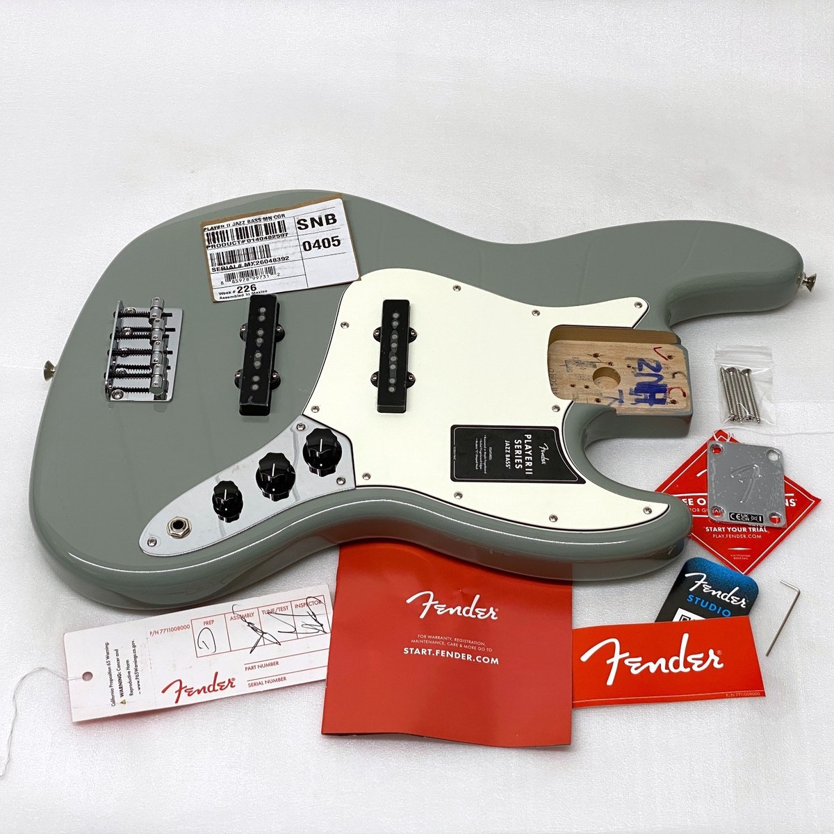 Genuine MIM Fender PLAYER II Jazz J Bass ALNICO V LOADED ALDER