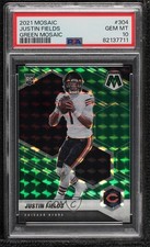 2021 Panini Mosaic Rookies Green Prizm Justin Fields #304 PSA 10 GEM MT 2f4