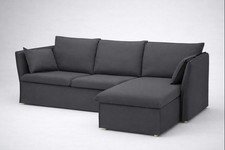 IKEA BACKSÄLEN Copridivano per Divano 3 Posti, con Chaise Longue Hallarp Grigio 104.972.50