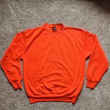 Vintage Ace Sportswear Crew Neck Blank Sweatshirt Mens L Orange Made In USA