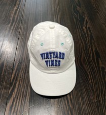 Vineyard Vines Adjustable Strap Hat Youth White Cotton