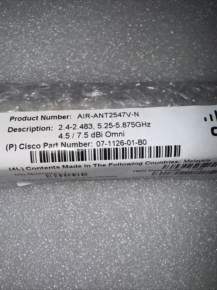 Antena Omni Doble Banda Cisco Aironet AIR-ANT2547V-N Malla N Conector Nuevo Foto 3 de 3