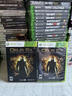 Deus Ex: Human Revolution (Microsoft Xbox 360) Complete CIB Tested w Slip Cover