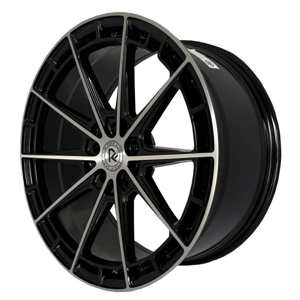 RF8 20 inch STAGGERED Black Rims fits 2008 MASERATI GRAND TOURISMO