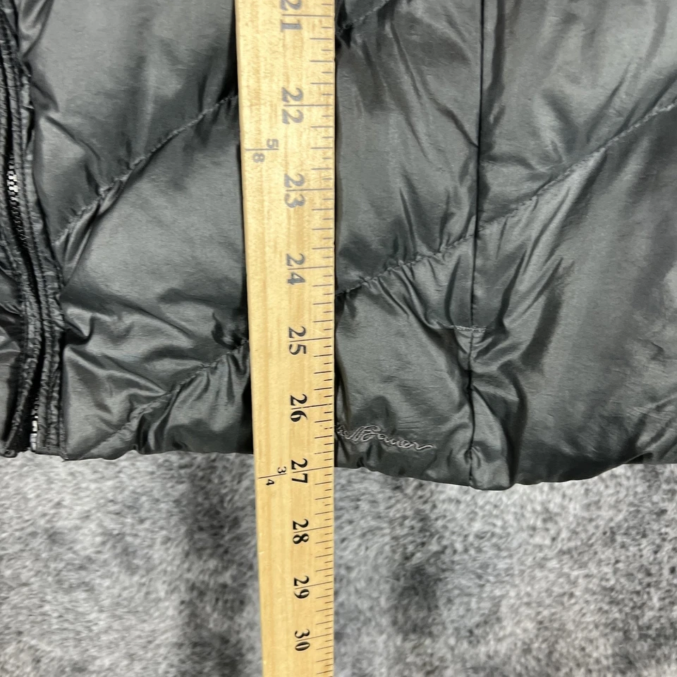Eddie Bauer Puffer Vest Womens Large Black EB650 Down Lightweight Quilted Zip - Image 3 of 4