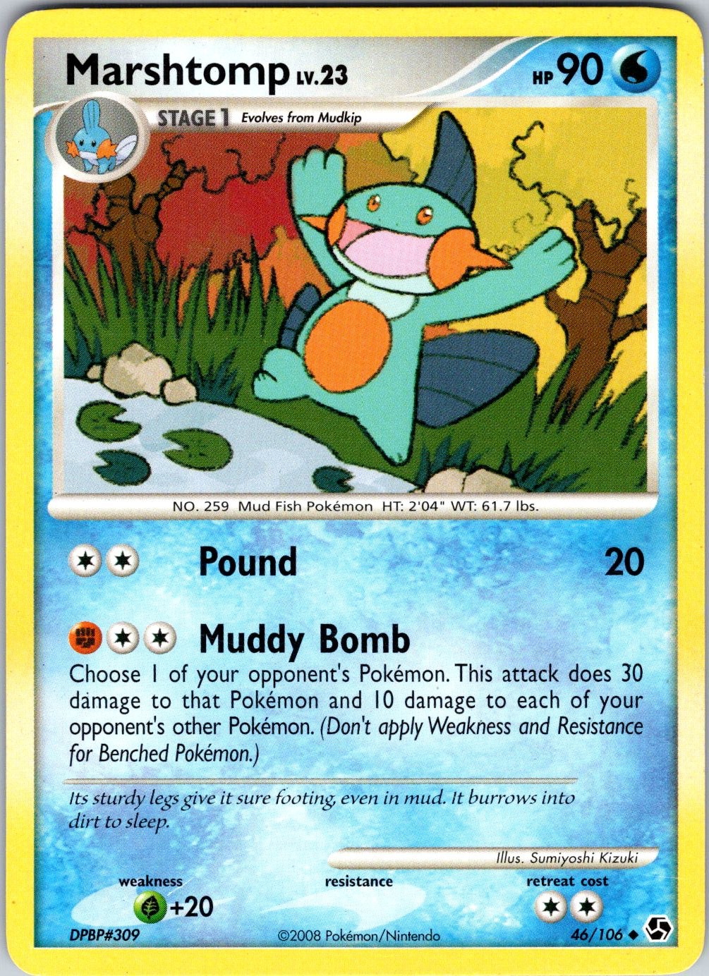 Marshtomp 46/106 Great Encounters Pokemon TCG LP Normal