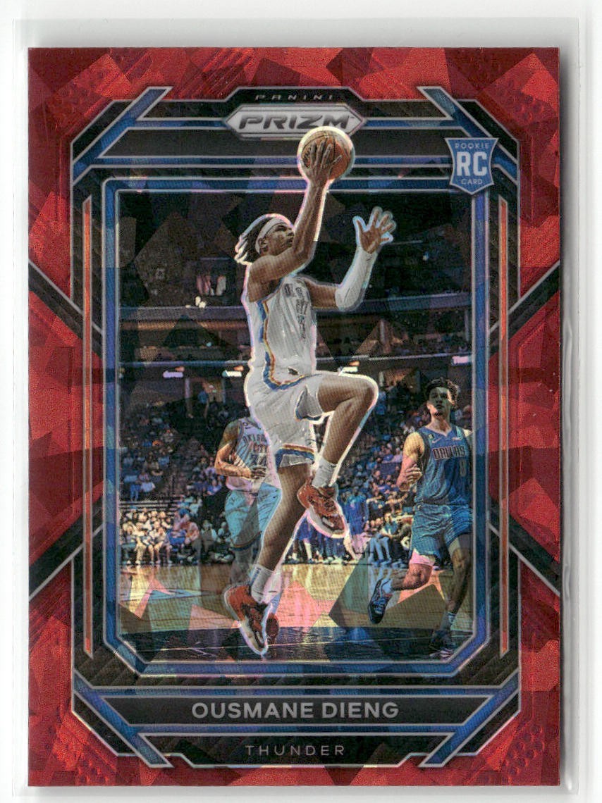 2022-23 Panini Prizm Ousmane Dieng #224 Red Cracked Ice RC