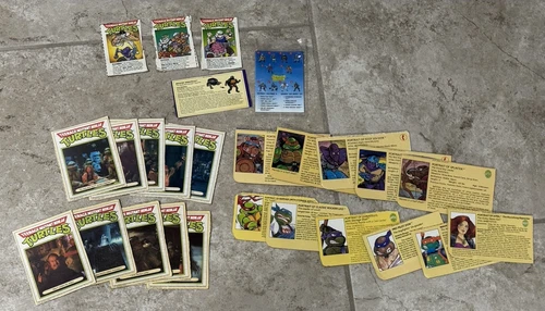 Vintage TMNT File Card - Cereal Box cutout Cards - 1993 Foldout 5th Anniversary