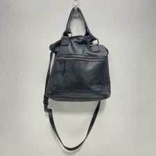 American Leather Co Black Gold Hardware Convertible Crossbody Purse