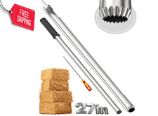 Premium Hay Probe Bale Sampler for Drill 27 Inch with Serrated Tip Comes with Do