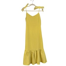 NWT Lulus What A Gift Lime Green Bow Strap Midi Dress Size M
