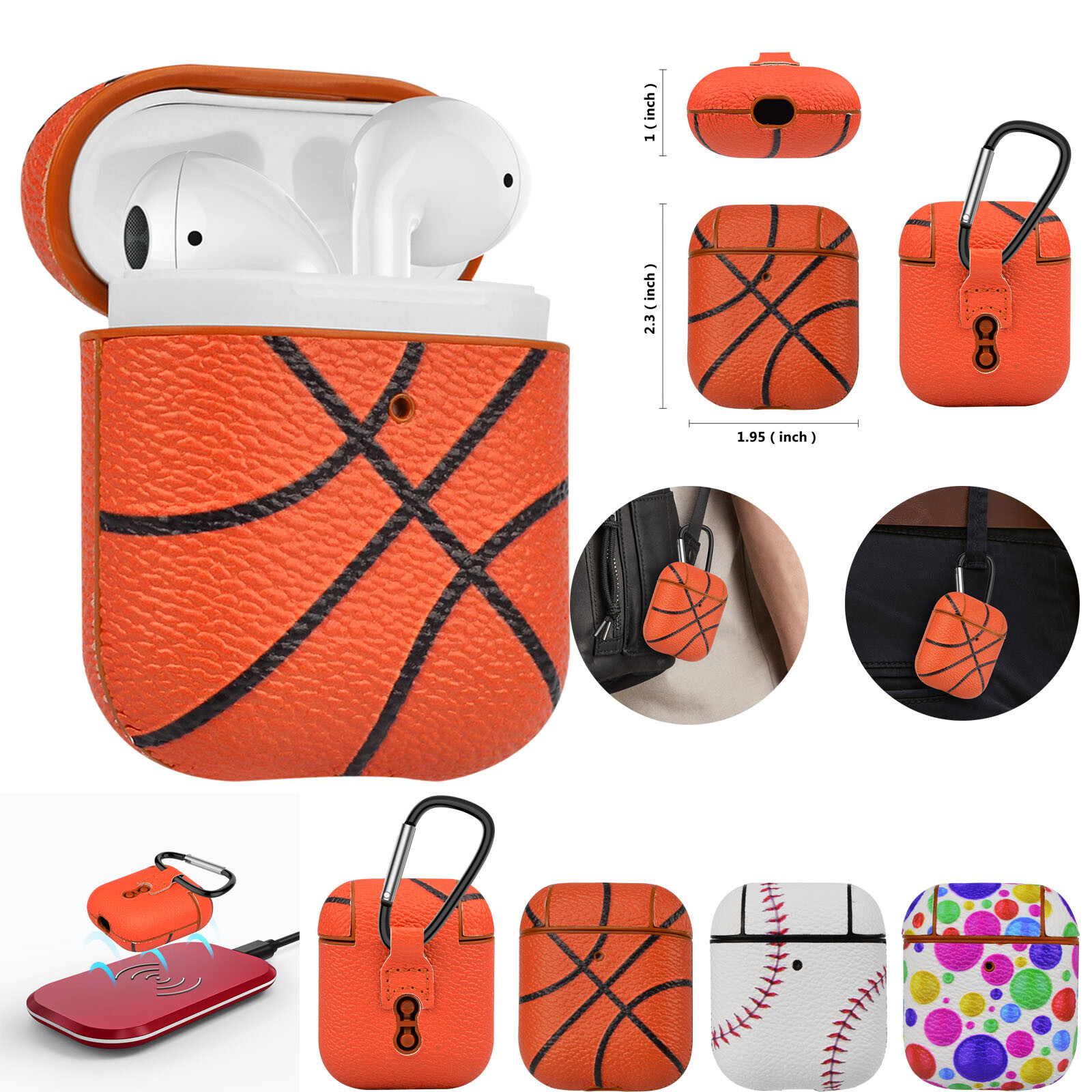 AirPods Leather Case Cover Protective Skin for Apple AirPod Charging Case-image