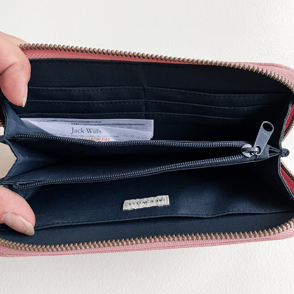 Jack Wills Pink & Navy Continental Style Wallet New | eBay