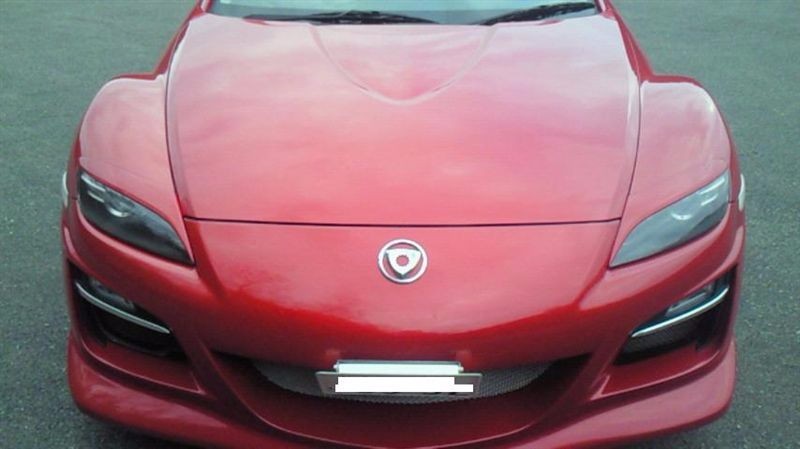 03-12 MAZDA RX-8 RX-8 FRONT CHROME ROTOR EMBLEM ROTARY ENGINE RE