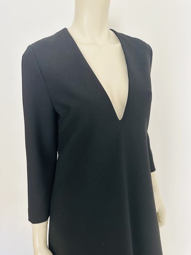 Erika Cavallini Black Mini Dress V-Neck Size IT44 Elegant RRP €286 Made In Italy - Picture 7 of 14