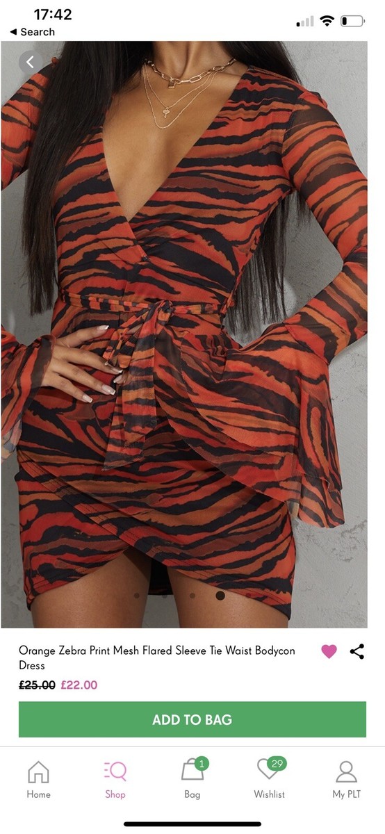 Orange Zebra Print Mesh Flared Sleevetie Waist Bodycon Size 12 | eBay UK Orange Zebra Print Mesh Flared Sleevetie Waist Bodycon Size 12 | eBay UK