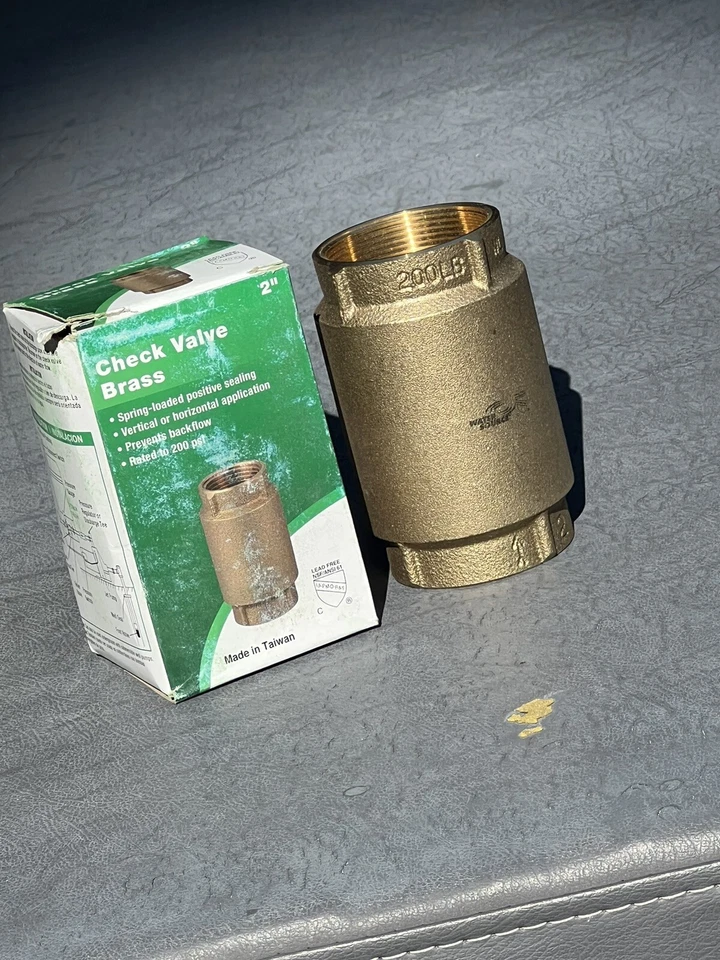 Water Source -  2" BRS Check Valve CV-200NL NEW Fast Free Shipping - Image 2 of 4