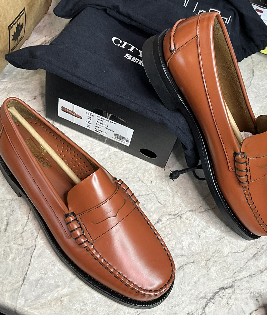 Sebago CLASSIC DAN MAN Brown Ginger penny loafers WAXY Shoes  display picture 2