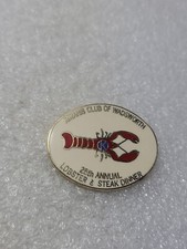 Kiwanis Club of Wadsworth 25th Annual Lobster & Steak Dinner Pin Rubber Back