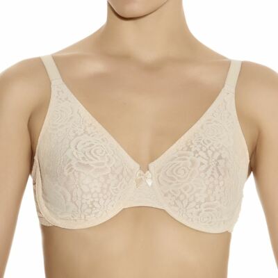 Wacoal Dessous Halo Spitze geformter BH schwarz nude elfenbein lila 851205