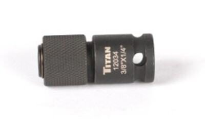 Titan 12034 3/8'' Drive to 1/4'' Hex Drive Quick Change Adapter - 3/8- 1/4
