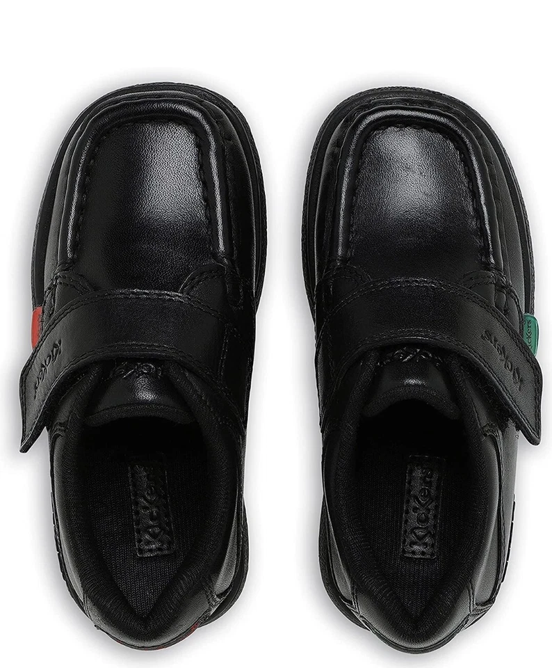 Mocasines para niños Kickers Fragma de una sola correa de cuero talla EU 23 (6) Foto 3 de 4