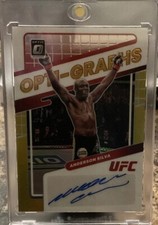Anderson silva/10  Donruss Optic UFC GOLD PRIZM AUTO. DEBUT PANINI SPIDER !!!!!!