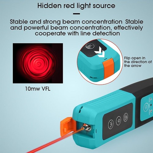 800-1700nm Portable Optical Fiber Identifier Fiber Optic Detector 10mw VFL 10km - Picture 9 of 10