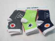 NEW 6 SOLE SAYINGS BABY BOY'S LOW CUT SOCKS TENNIS SHOE LOOKING SOCKS