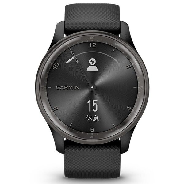 GARMIN Vivomove Trend Black/Slate Silicone Band Hybrid Smartwatch