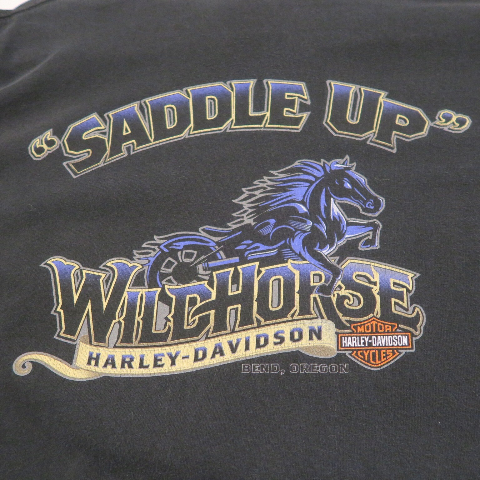 Harley Davidson Saddle Up Wild Horse Bend Oregon Blac… Gem