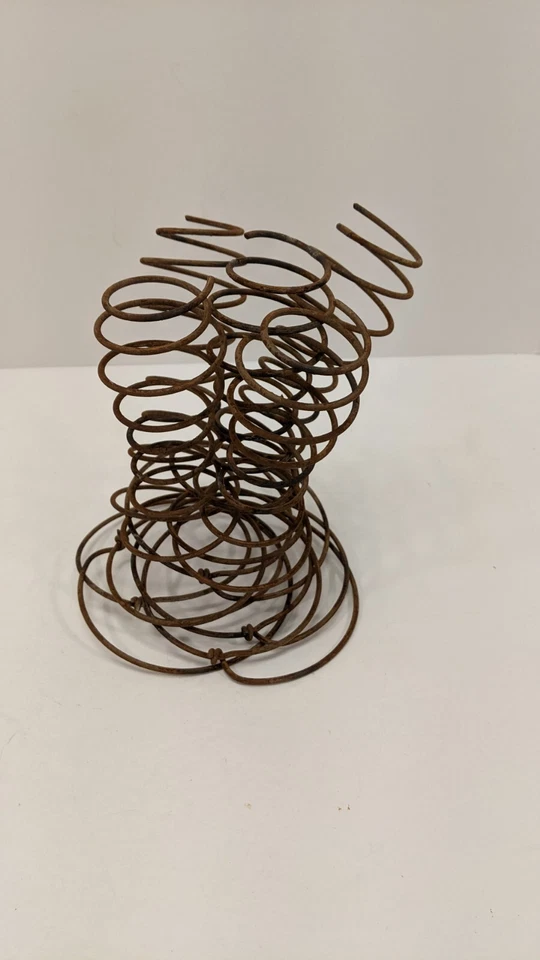 Vintage Rustic Tornado Steel Bed Box Spring Coil Set 6 Springs Coils Crafting - Image 4 of 4