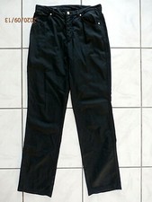 Escada Pants Womens Black Gold Buttons Straight Leg Pants SZ 30 Zip Logo D396