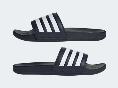 Adidas Adilette Comfort Slides Navy Blue/White GZ5892 Men display picture 3