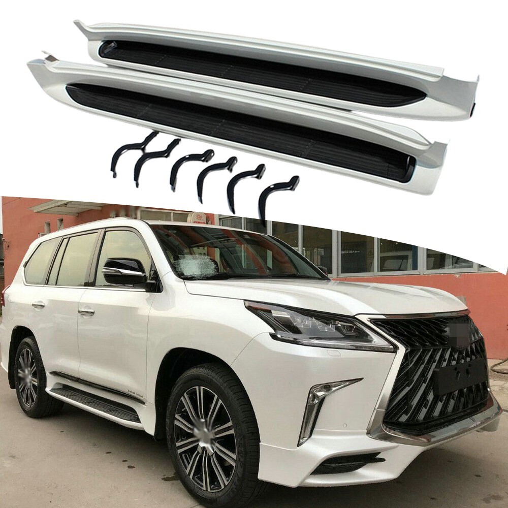2PCS Side Steps Nerf Bars Running Boards Fits For Lexus LX570 J200