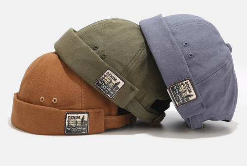 Vintage Docker Cap Brimless Hip Hop 