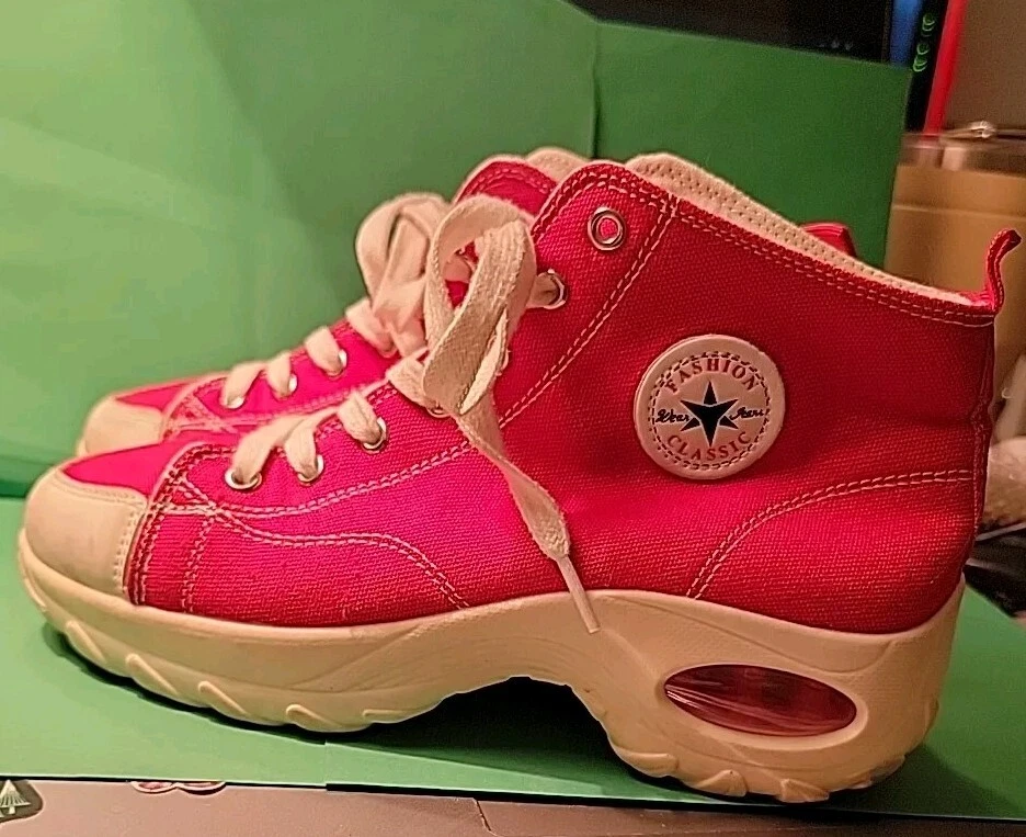 ALLINNINE Zapatos Deportivos De Tacón Alto Para Mujer, Zapatos De Lona De Moda De Tubo Alto, Con Cordones, Borde De Cuña, Cremallera, ángulo, Talla 4-11, B Todo-negro